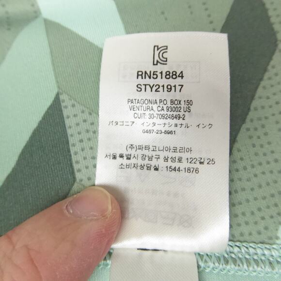 Patagonia Performance Leggings Womens SZ M Geometric Pattern Yoga Gym Stretch - Picture 12 of 13